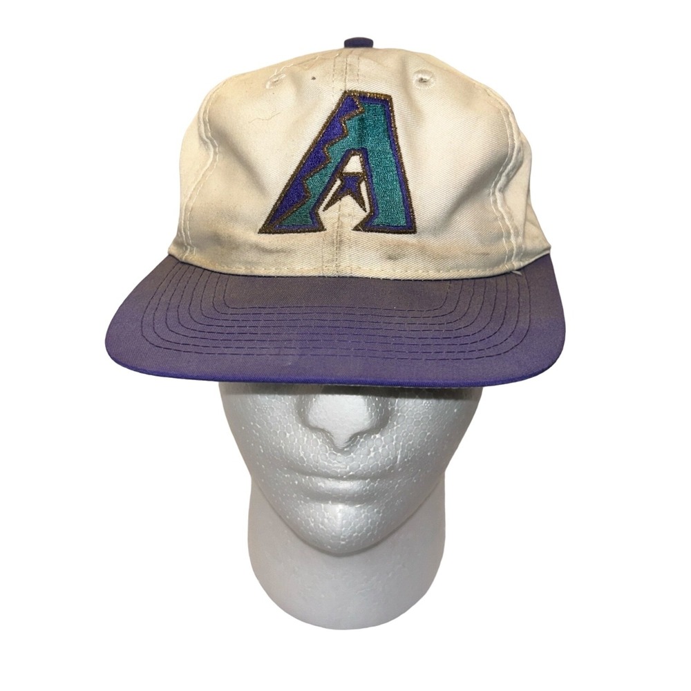 Vintage Diamondbacks Snake Hat A Blue and Purple Era‎ Retro One Size Collector - Picture 2 of 15